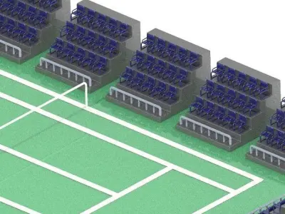 Stylish Tennis Stadium 3D model