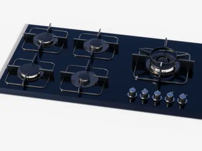 Table gas Low-poly 3D model