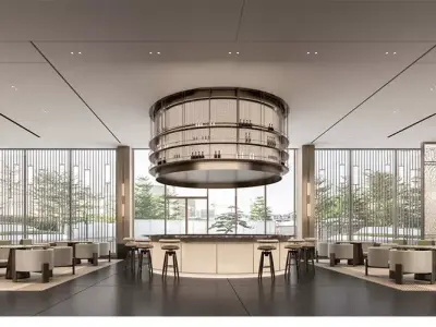 Sales office lobby interior decoration 3D model