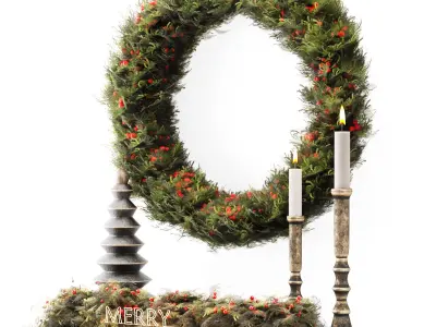 Christmas set 01 3D model