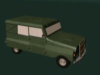 Low Poly Cars land rover Low-poly 3D model