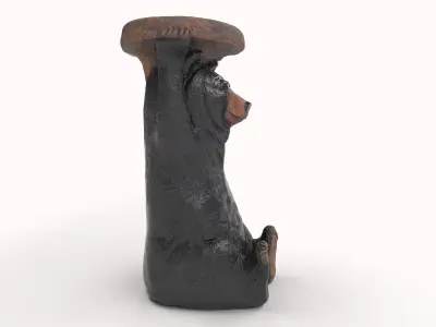 Bear Statue Low-poly 3D model