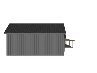 Barndominium House 080 -Archimple LLC Low-poly 3D model