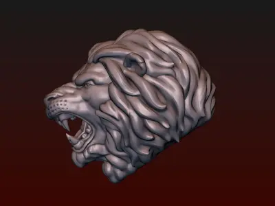 Lion Head 3D print model