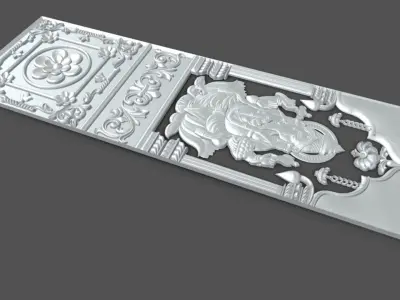 Door pattern god gonesh picture  3D model