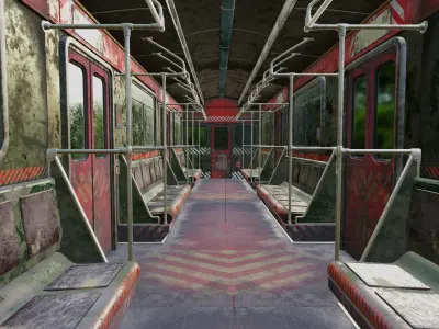 Subway Car Interior 3D model