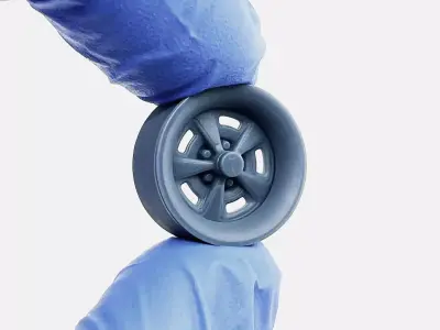 15x7 Pontiac Rallye II Wheel and Brake 3D print model