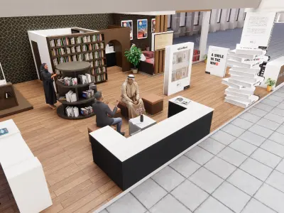 Exhibition event booth 3D model 3D model