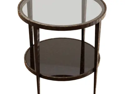 Crate and Barrel Clairemont Round Side Table 3D model
