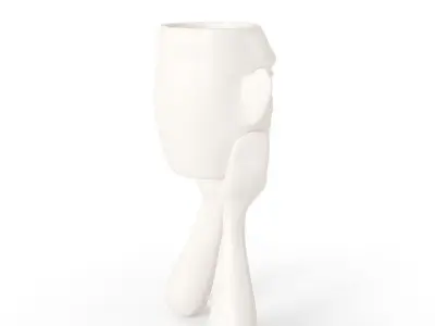 Abstract Figure Statue Pot 3 3D model