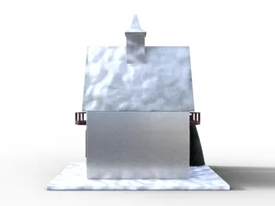 Putz House Christmas Low-poly 3D model