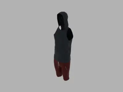 Sport Suit Low-poly 3D model 14
