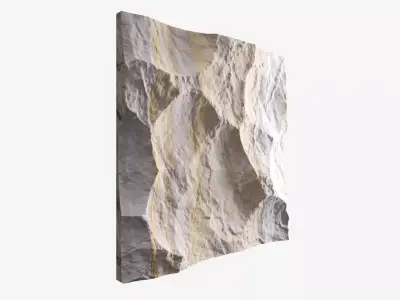 386-RockPanel piece of rock on wall 3D model