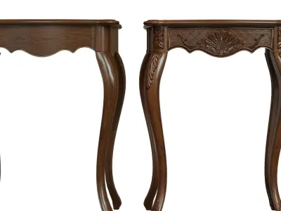 Classic side table 600 Low-poly 3D model