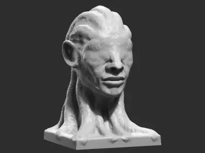 human head modern sculpture 3d print model 98 3D print model
