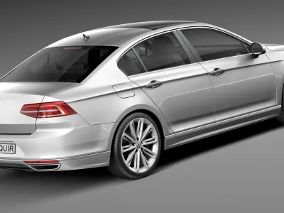Volkswagen Passat R-line 2015 3D model