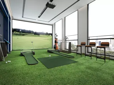 spin golf Low-poly 3D model