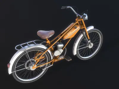 ZIF-77 Moped Low-poly Low-poly 3D model