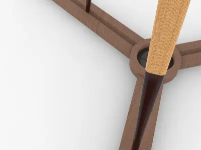 Antique Tripod  Telescope 3D Model 3D model