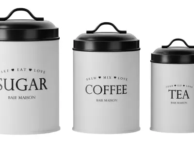 Kitchen Canister Set 10 - Storage - Baie Maison 3D model