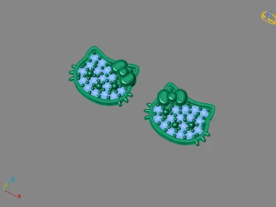 Kid Earrings 4 3dm stl file 3D print model