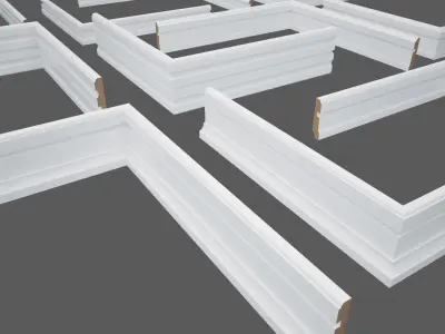 baseboards  18 pieces 3D model