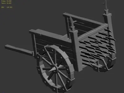 Barracks - War - Car 01 3D model