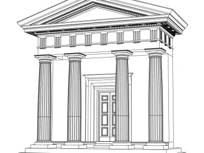 Roman Doric Style Monument  3D print model