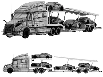 volvo vnl  benz gt 3D model