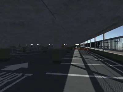 Parking Garage Racing Track Low-poly 3D model