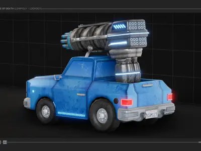 The Blue of Death Low-poly 3D model