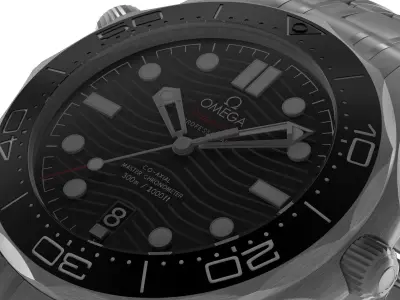  Omega Seamaster Diver on Steel 3D model