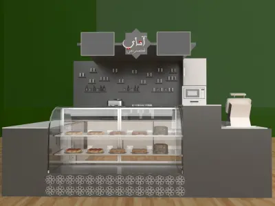kiosk coffee shop 3D model