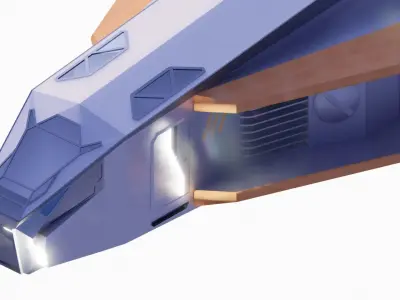 Sci-fi Neo Spacecraft 002 3D model