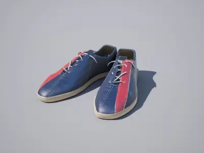 Bowling Shoes pair  Low-poly 3D model
