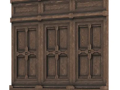 wooden panel 3D model