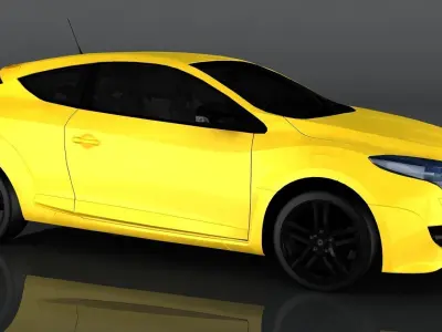Renault Megane Coupe 2009 Low-poly 3D model