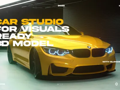 Automotive Studio 3D Model Without Car 3D model