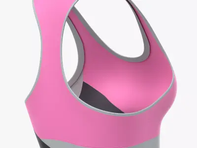 Sport Bra 01 Low-poly 3D model
