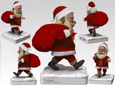 Santa Claus Low-poly 3D model