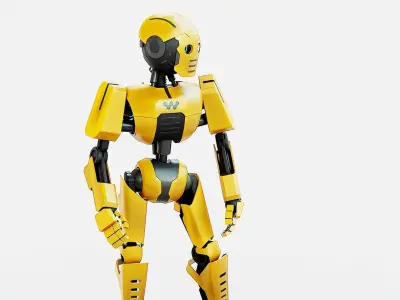ANDROID V-2 Rigged for Unreal Engine - Unity - MIXAMO  3D model
