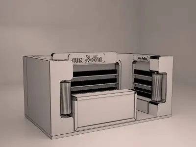 exhibition-stand-booth display stand for cosmetics 3D model