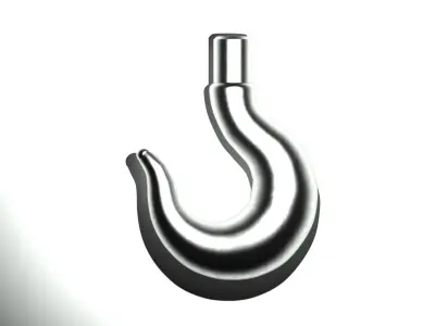 steel hook 3D print model