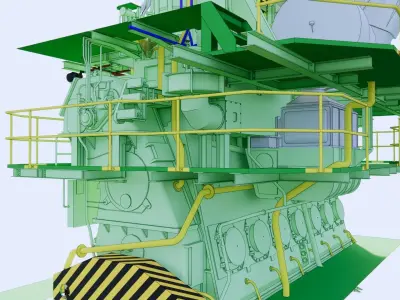 Marine Diesel Engine 3D model