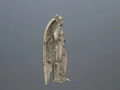 Angel Statue 05 Low-poly 3D model