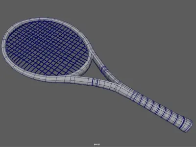 Tennis Racket Low-poly 3D model