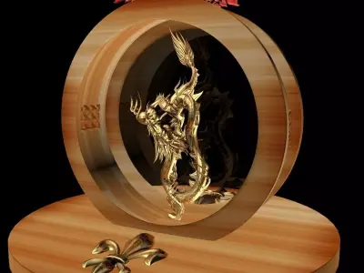 Chinese Dragon Statue 3D model