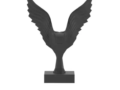 Bird Statue for decoration Low-poly 3D model