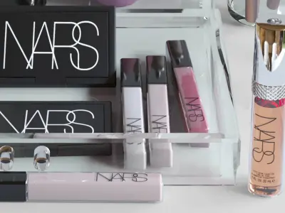 Set of luxury cosmetics 3D model