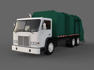 Vehicle Pack Utility Truck Bus Low-poly 3D model